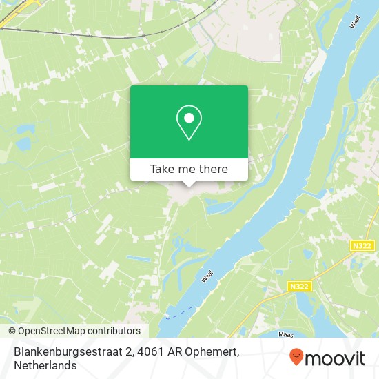 Blankenburgsestraat 2, 4061 AR Ophemert map