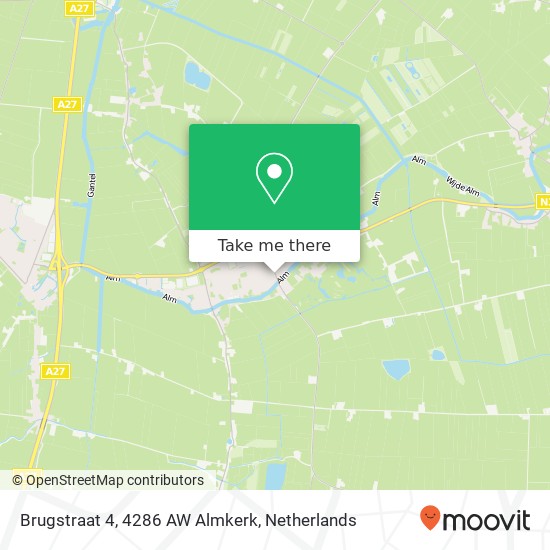 Brugstraat 4, 4286 AW Almkerk map