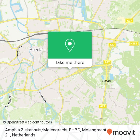 Amphia Ziekenhuis / Molengracht-EHBO, Molengracht 21 map