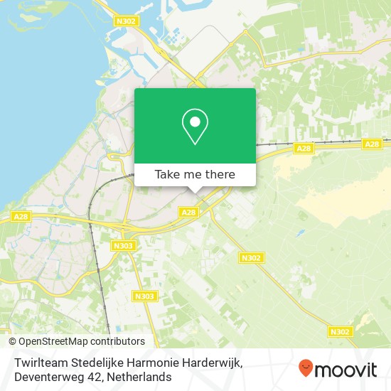 Twirlteam Stedelijke Harmonie Harderwijk, Deventerweg 42 Karte