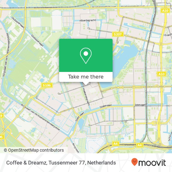 Coffee & Dreamz, Tussenmeer 77 map