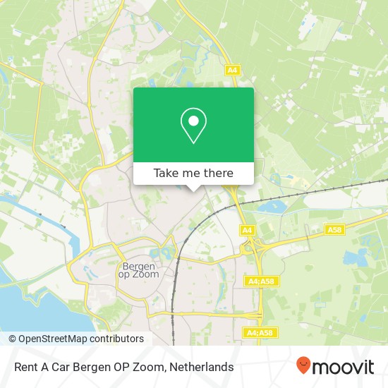 Rent A Car Bergen OP Zoom Karte