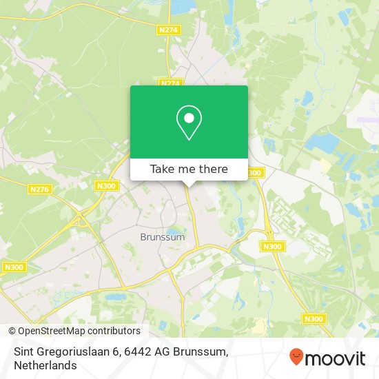 Sint Gregoriuslaan 6, 6442 AG Brunssum map