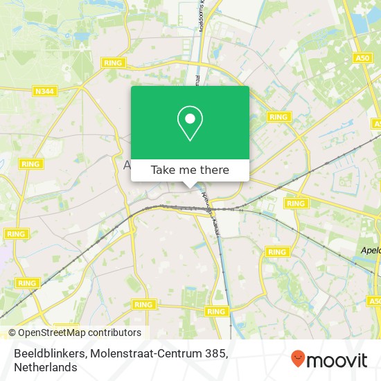 Beeldblinkers, Molenstraat-Centrum 385 Karte