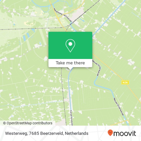 Westerweg, 7685 Beerzerveld map