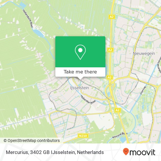 Mercurius, 3402 GB IJsselstein map