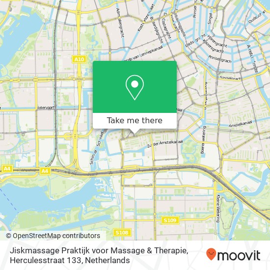 Jiskmassage Praktijk voor Massage & Therapie, Herculesstraat 133 map