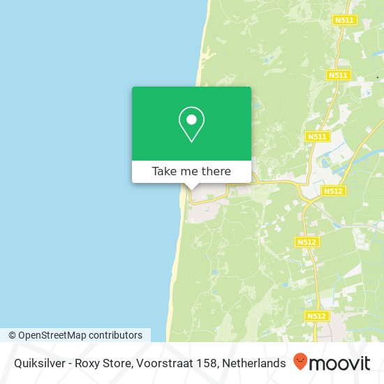 Quiksilver - Roxy Store, Voorstraat 158 Karte