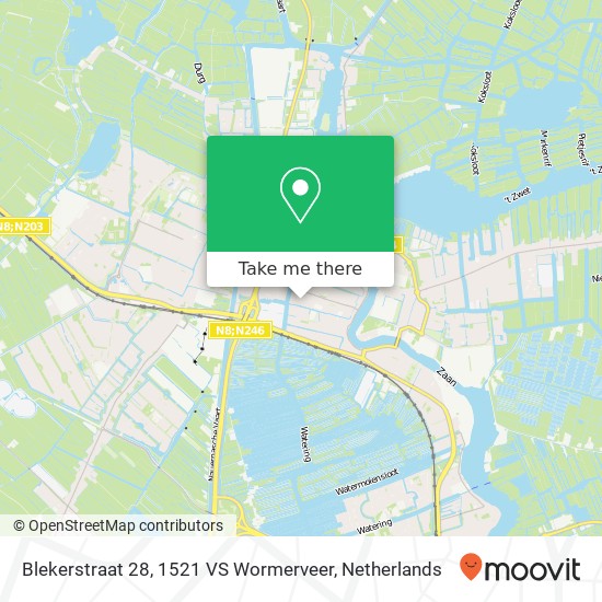 Blekerstraat 28, 1521 VS Wormerveer map