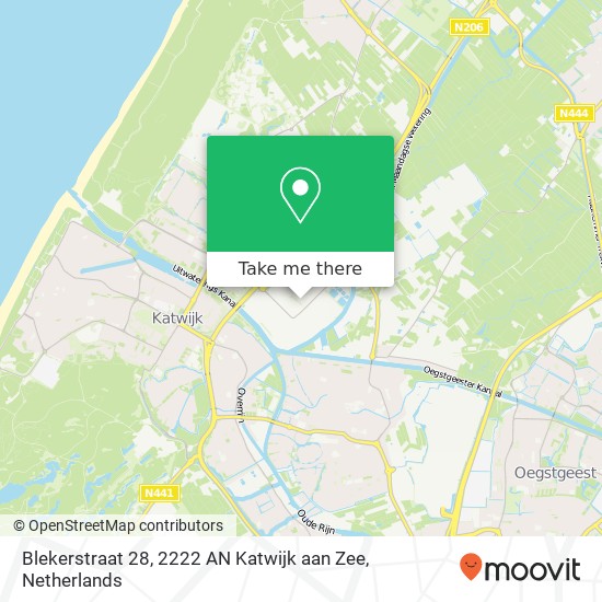 Blekerstraat 28, 2222 AN Katwijk aan Zee map