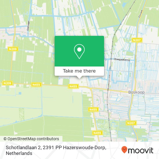 Schotlandlaan 2, 2391 PP Hazerswoude-Dorp map