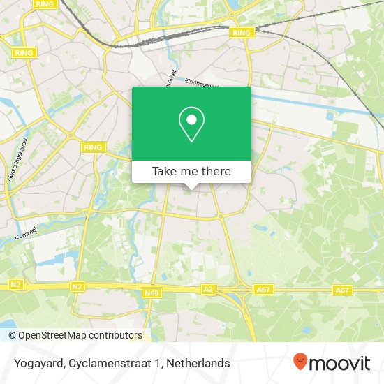 Yogayard, Cyclamenstraat 1 map