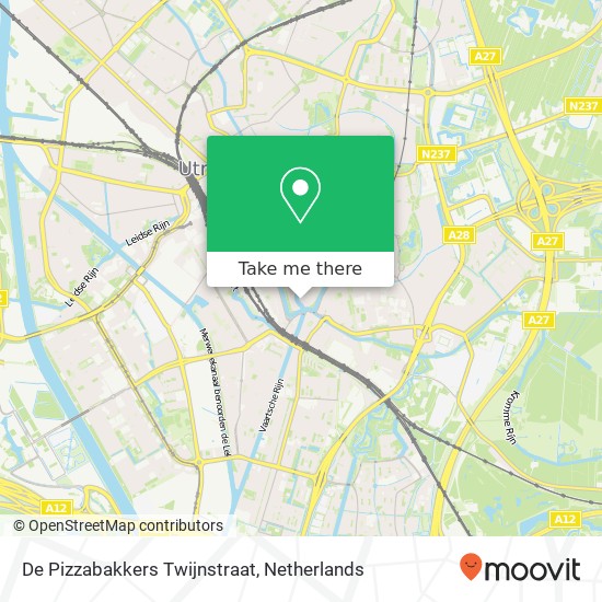 De Pizzabakkers Twijnstraat, Twijnstraat 65 map