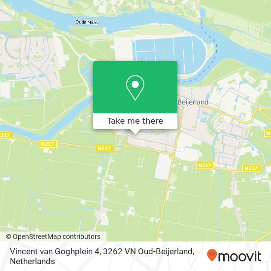 Vincent van Goghplein 4, 3262 VN Oud-Beijerland Karte