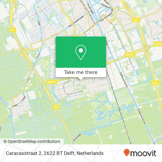 Caracasstraat 2, 2622 BT Delft Karte