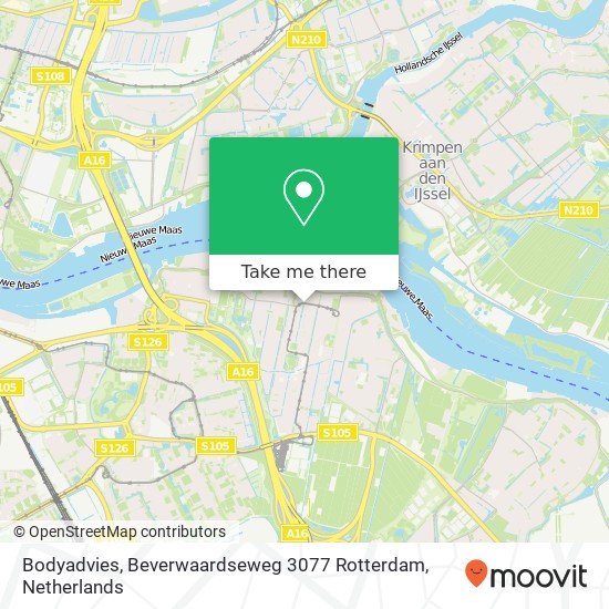 Bodyadvies, Beverwaardseweg 3077 Rotterdam map