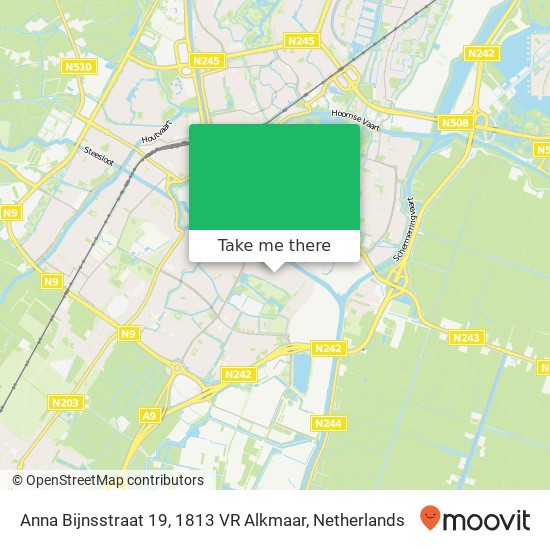 Anna Bijnsstraat 19, 1813 VR Alkmaar map