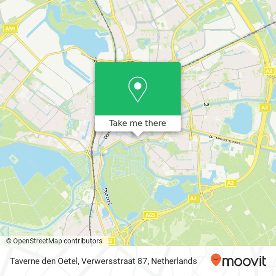 Taverne den Oetel, Verwersstraat 87 map