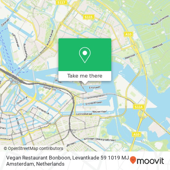 Vegan Restaurant Bonboon, Levantkade 59 1019 MJ Amsterdam map