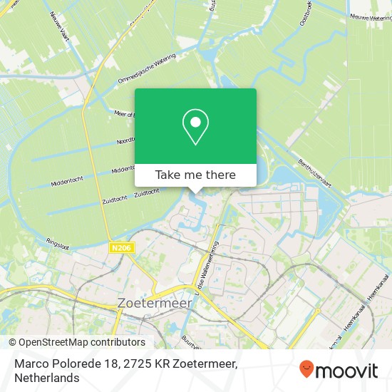 Marco Polorede 18, 2725 KR Zoetermeer map