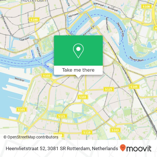 Heenvlietstraat 52, 3081 SR Rotterdam map