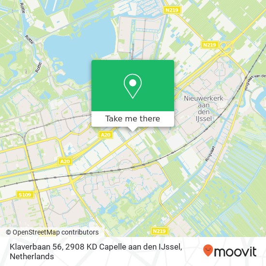 Klaverbaan 56, 2908 KD Capelle aan den IJssel Karte