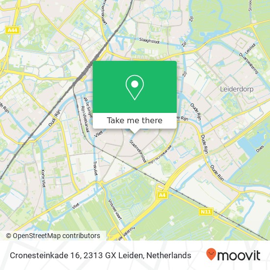 Cronesteinkade 16, 2313 GX Leiden map