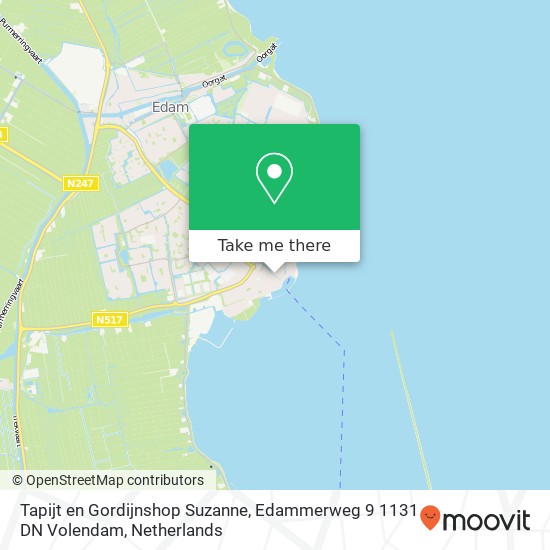 Tapijt en Gordijnshop Suzanne, Edammerweg 9 1131 DN Volendam map