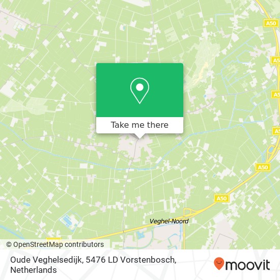 Oude Veghelsedijk, 5476 LD Vorstenbosch map