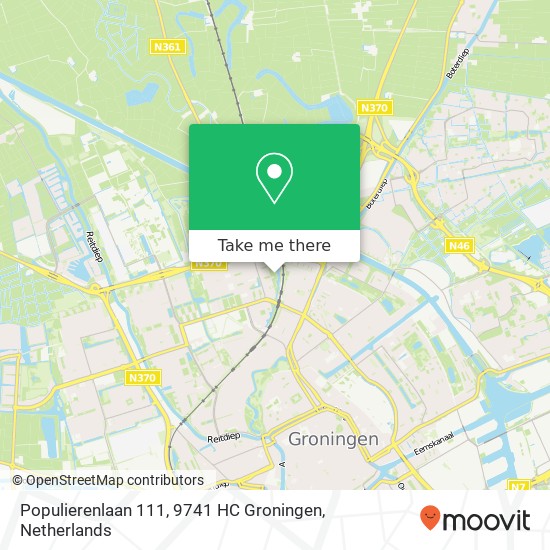 Populierenlaan 111, 9741 HC Groningen map