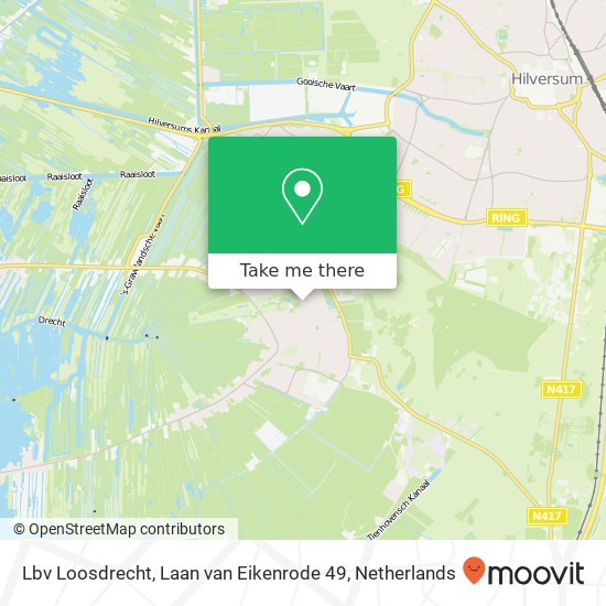 Lbv Loosdrecht, Laan van Eikenrode 49 Karte