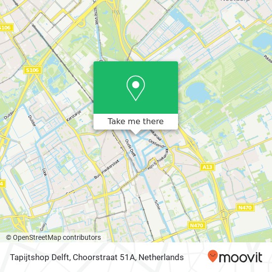 Tapijtshop Delft, Choorstraat 51A Karte