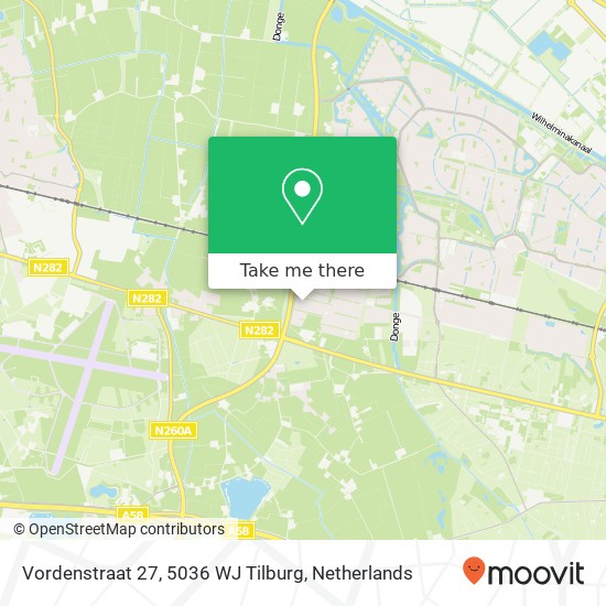 Vordenstraat 27, 5036 WJ Tilburg map