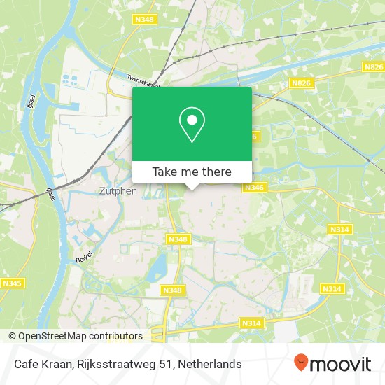 Cafe Kraan, Rijksstraatweg 51 map