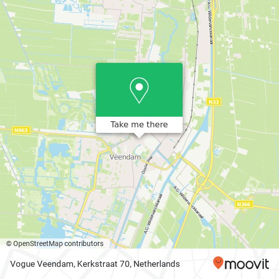 Vogue Veendam, Kerkstraat 70 map