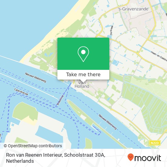 Ron van Reenen Interieur, Schoolstraat 30A map