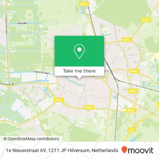 1e Nieuwstraat 69, 1211 JP Hilversum map