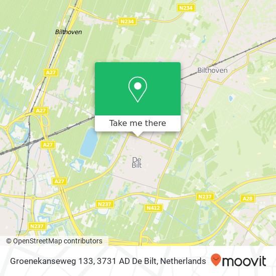 Groenekanseweg 133, 3731 AD De Bilt Karte