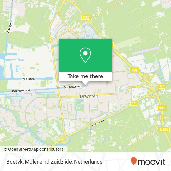 Boetyk, Moleneind Zuidzijde map