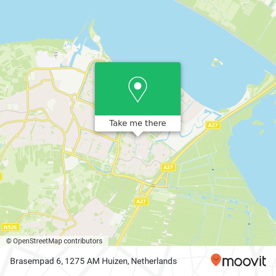 Brasempad 6, 1275 AM Huizen map