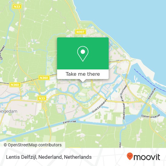 Lentis Delfzijl, Nederland map