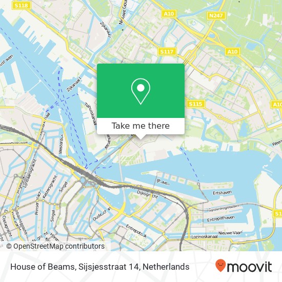 House of Beams, Sijsjesstraat 14 map