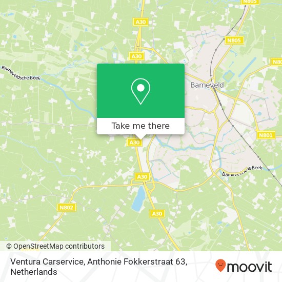 Ventura Carservice, Anthonie Fokkerstraat 63 map