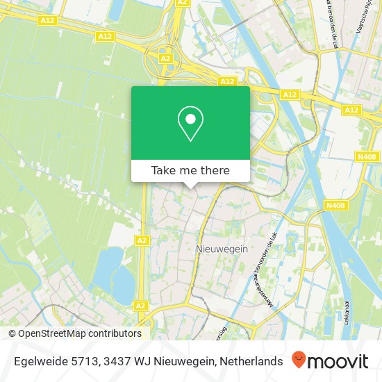 Egelweide 5713, 3437 WJ Nieuwegein map