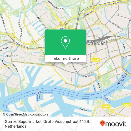 Gamze Supermarket, Grote Visserijstraat 112B map