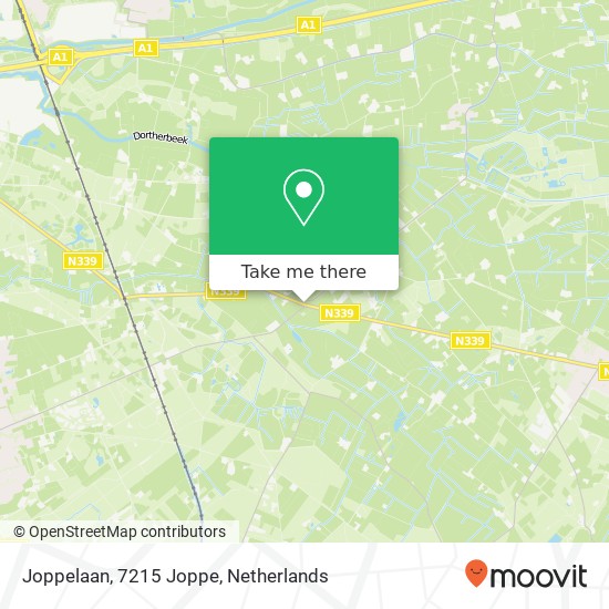 Joppelaan, 7215 Joppe map