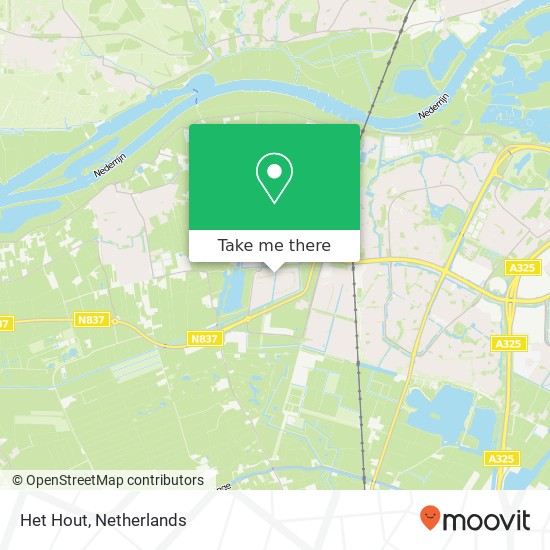 Het Hout, 6846 EG Arnhem map