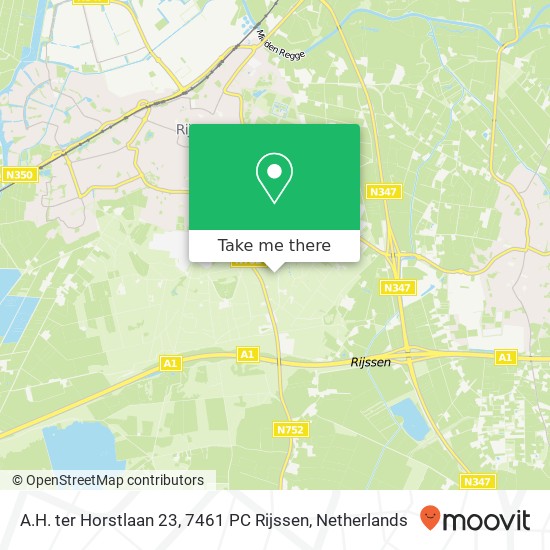 A.H. ter Horstlaan 23, 7461 PC Rijssen map