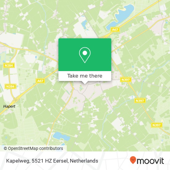 Kapelweg, 5521 HZ Eersel map