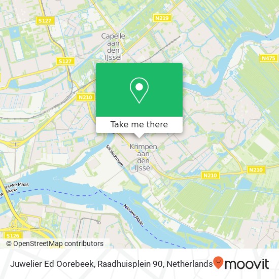 Juwelier Ed Oorebeek, Raadhuisplein 90 map